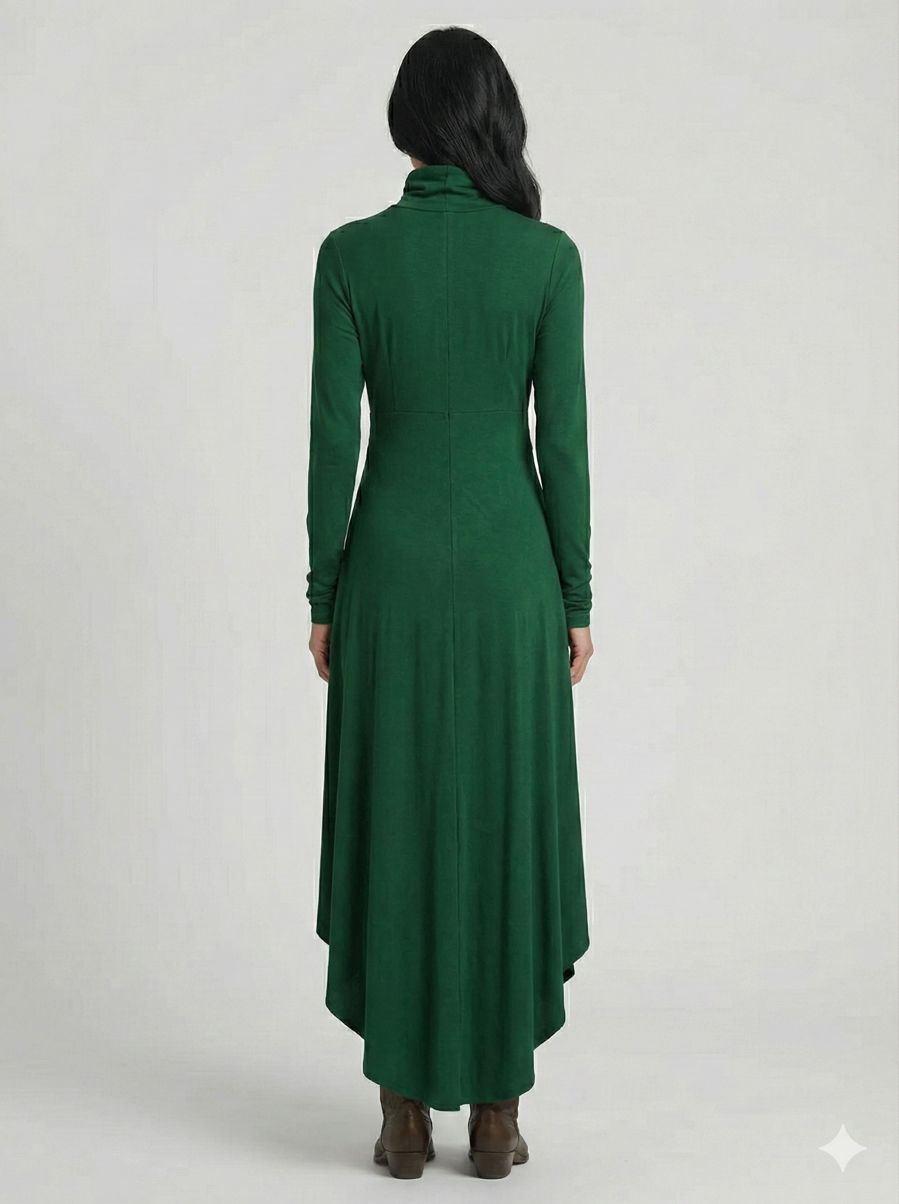Elora™ | Elegant High-Neck Layered Maxi Dress
