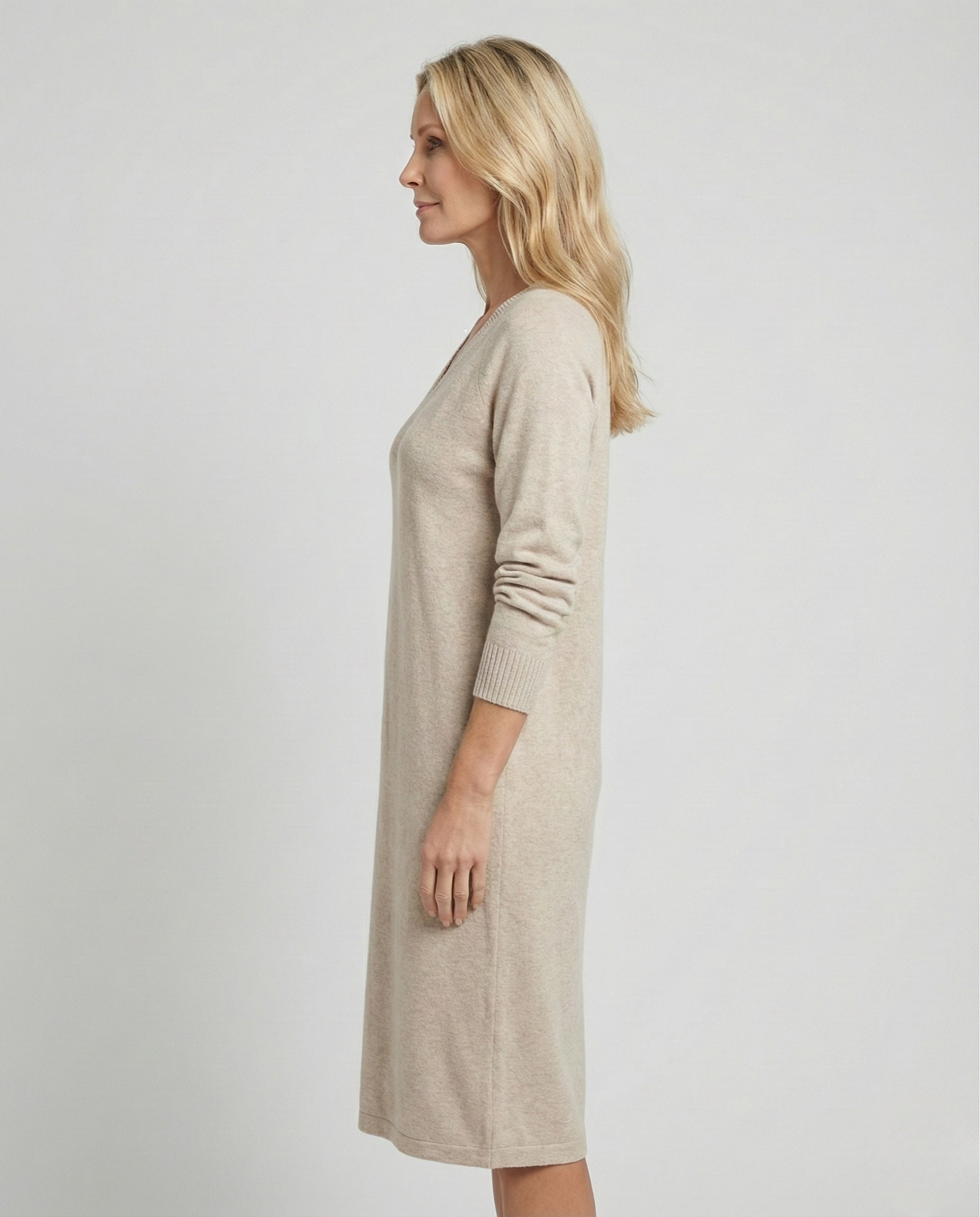 Elise™ | Cozy V-Neck Knit Dress