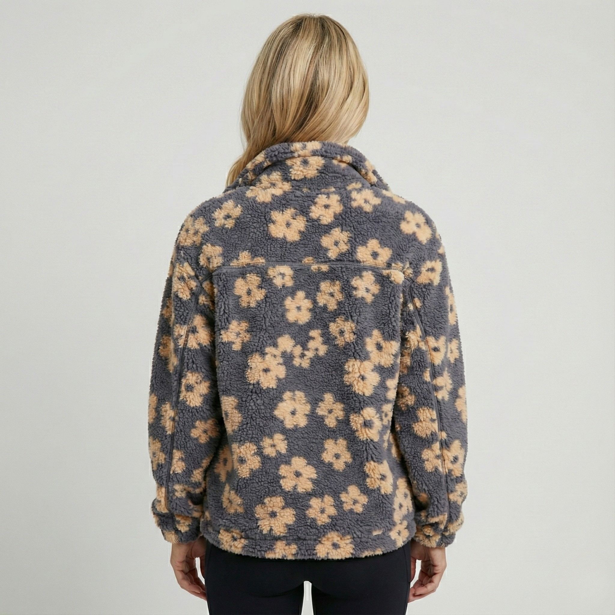 Flora™ | Cozy Floral Half-Zip Pullover