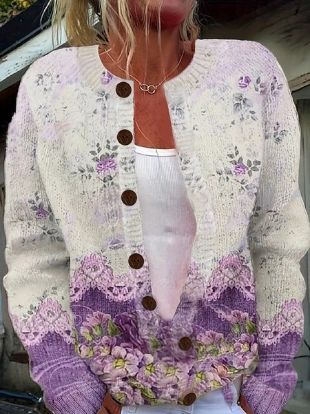 Diane - Vintage Floral Cardigan Sweater