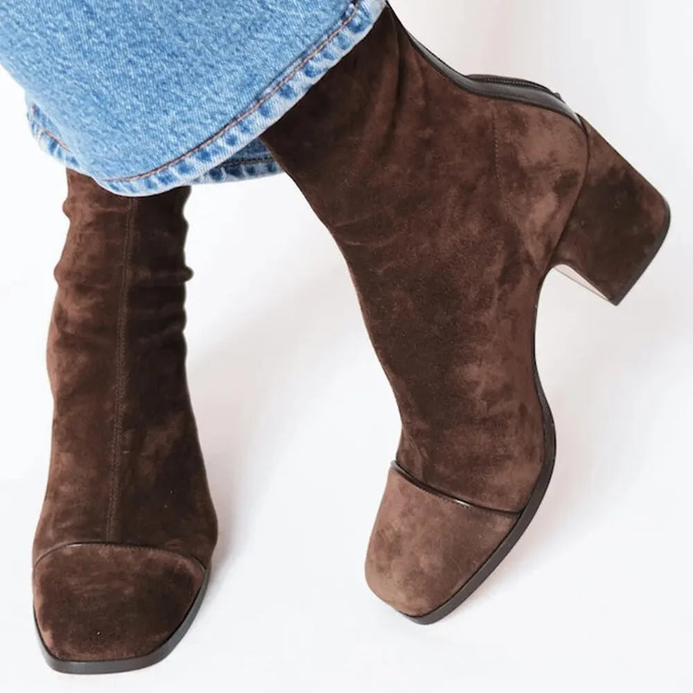 Verona | Square toe heeled boots