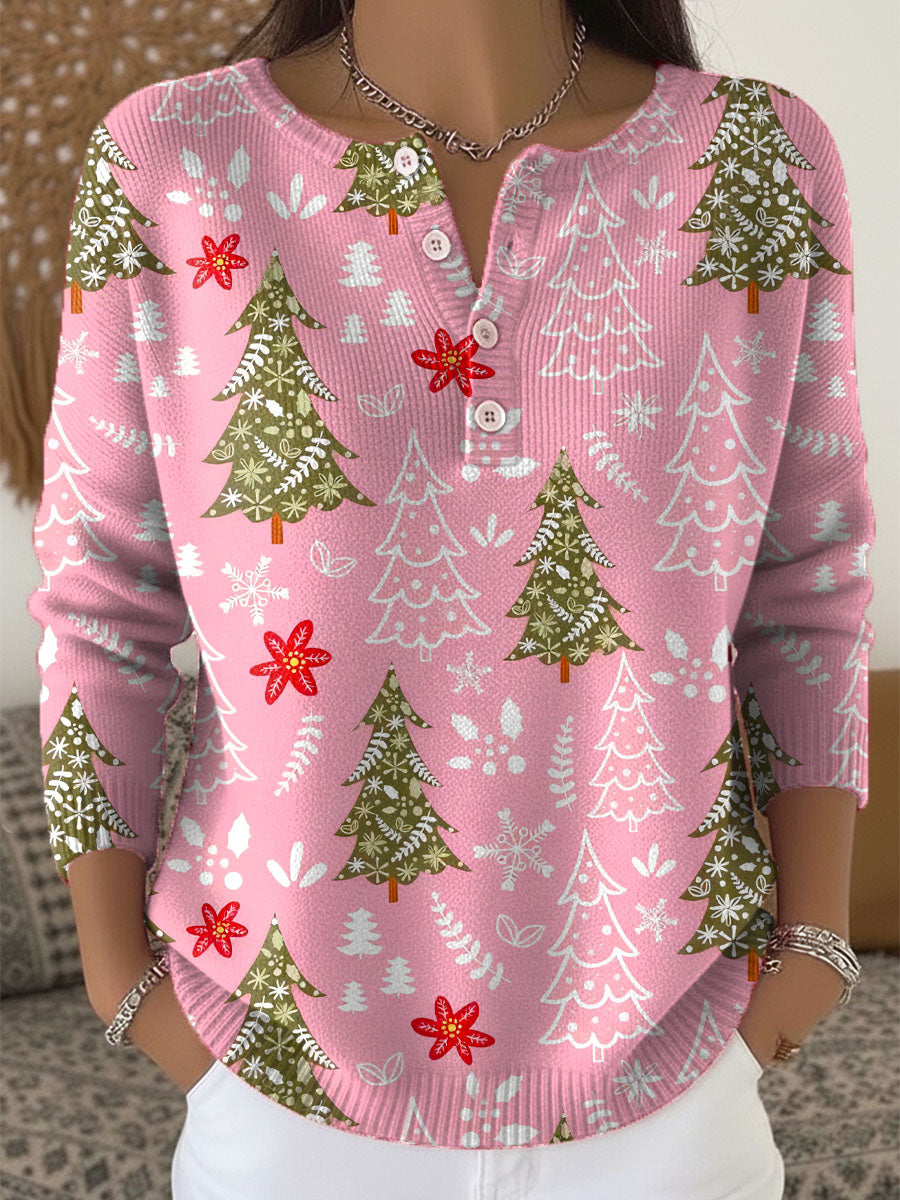 Holly™ | Festive Christmas Henley Sweater