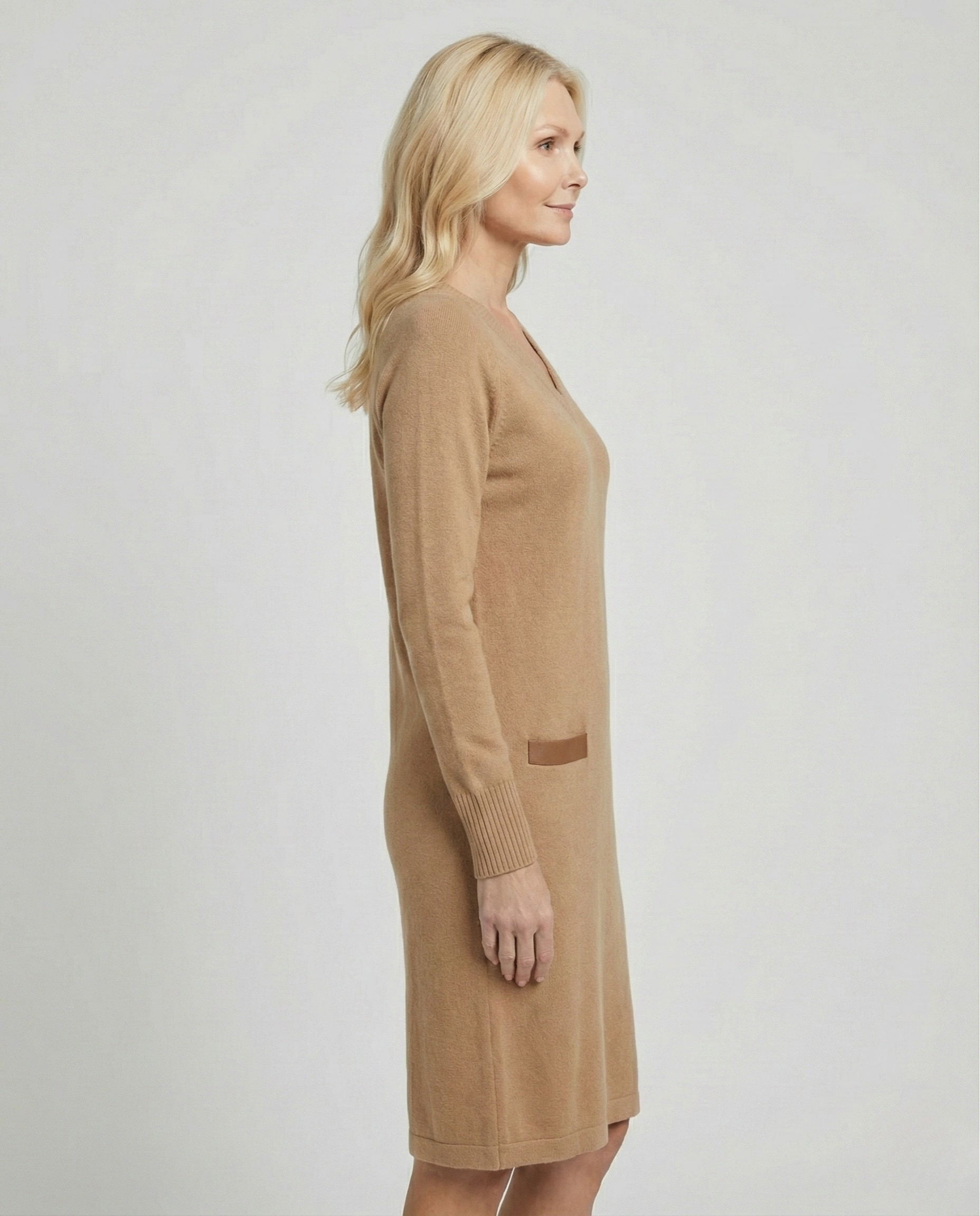 Elise™ | Cozy V-Neck Knit Dress