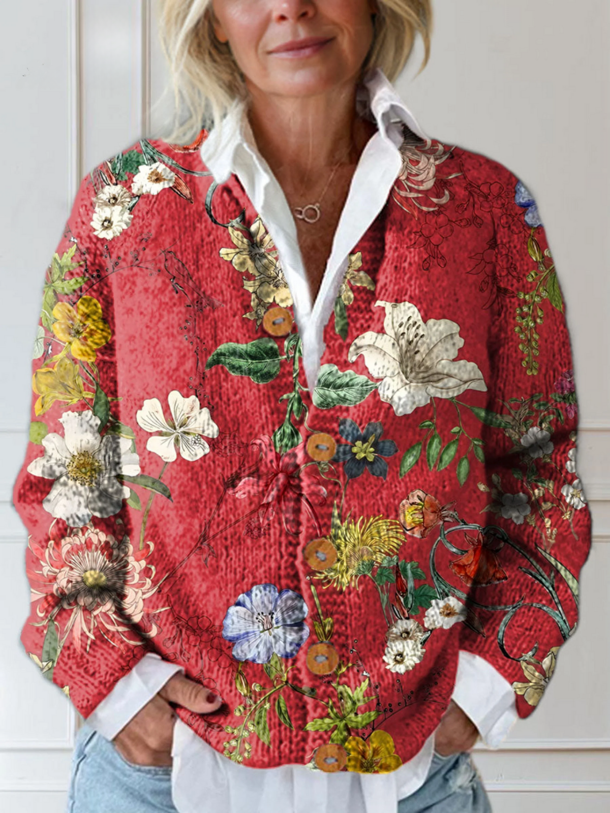 Diane - Vintage Floral Cardigan Sweater