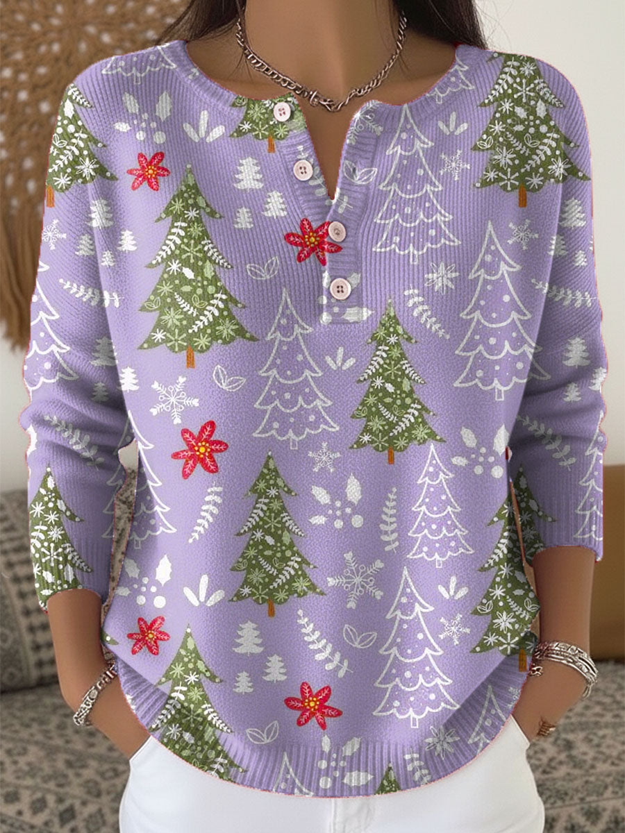 Holly™ | Festive Christmas Henley Sweater