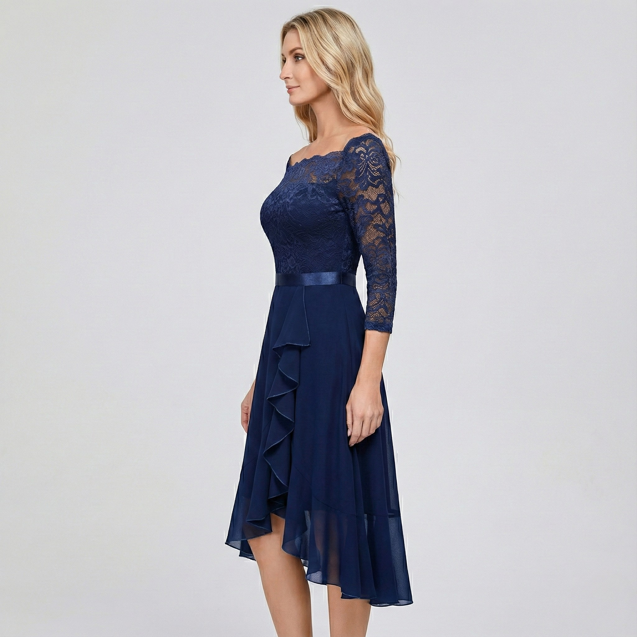 Elena™ | Elegant Lace Evening Dress