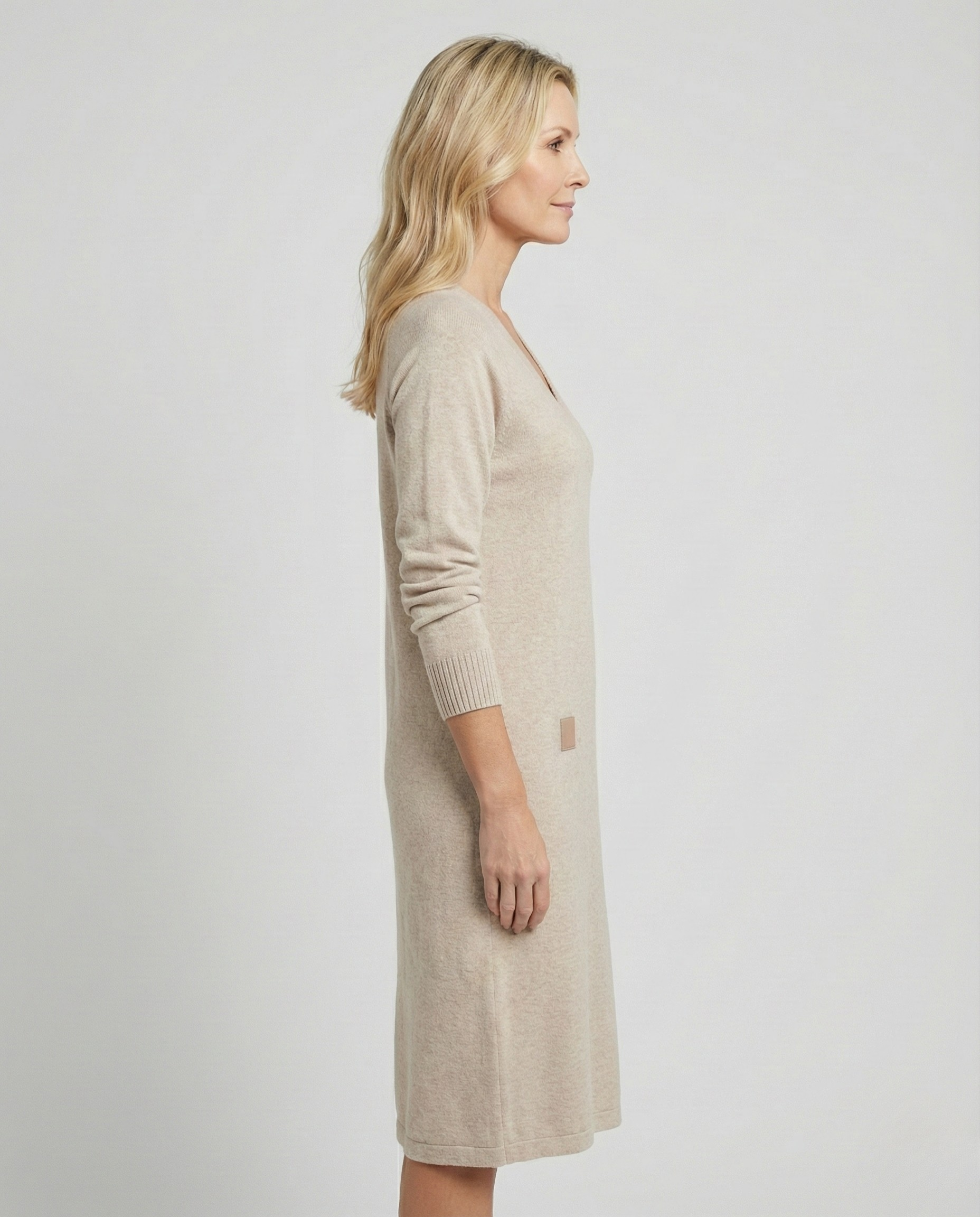 Elise™ | Cozy V-Neck Knit Dress