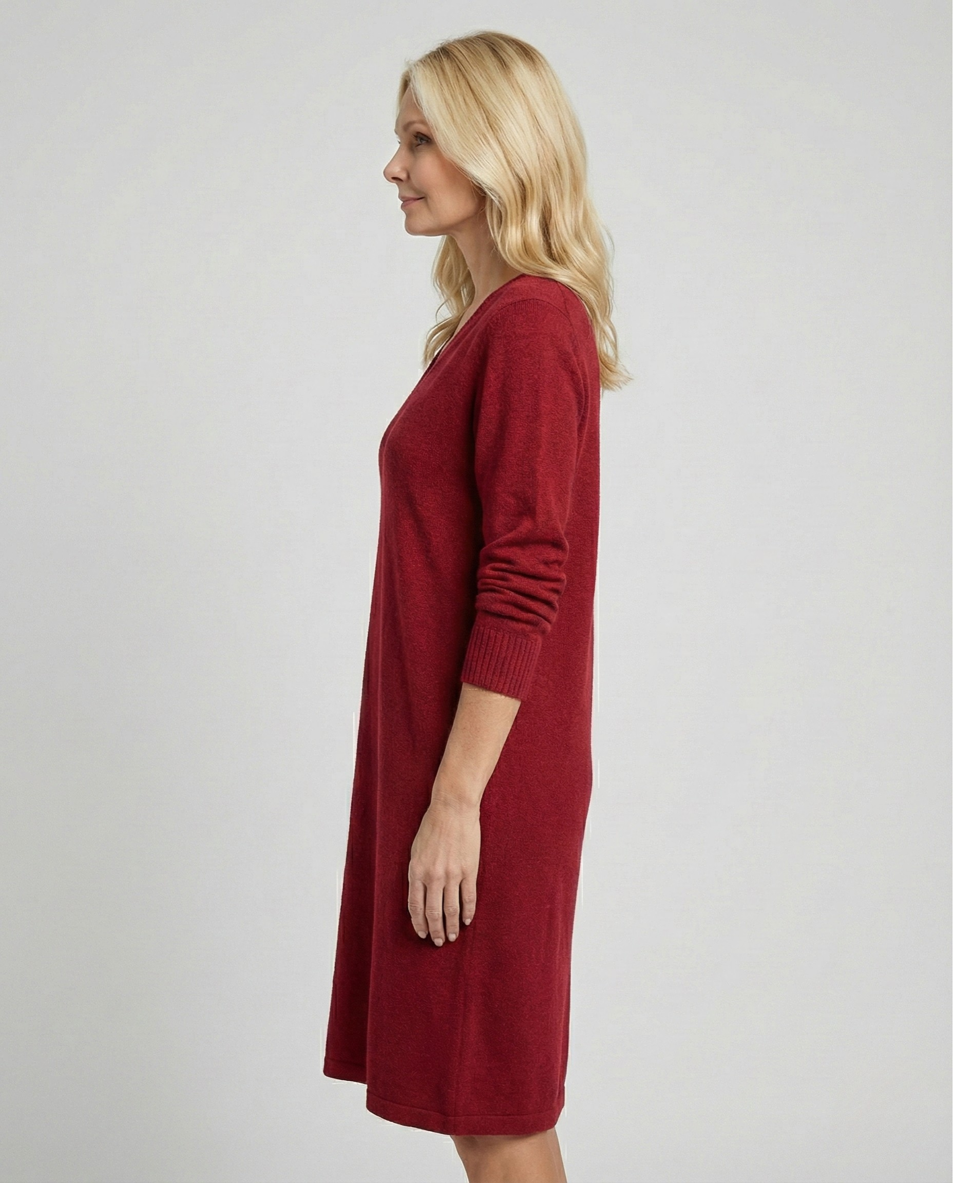 Elise™ | Cozy V-Neck Knit Dress