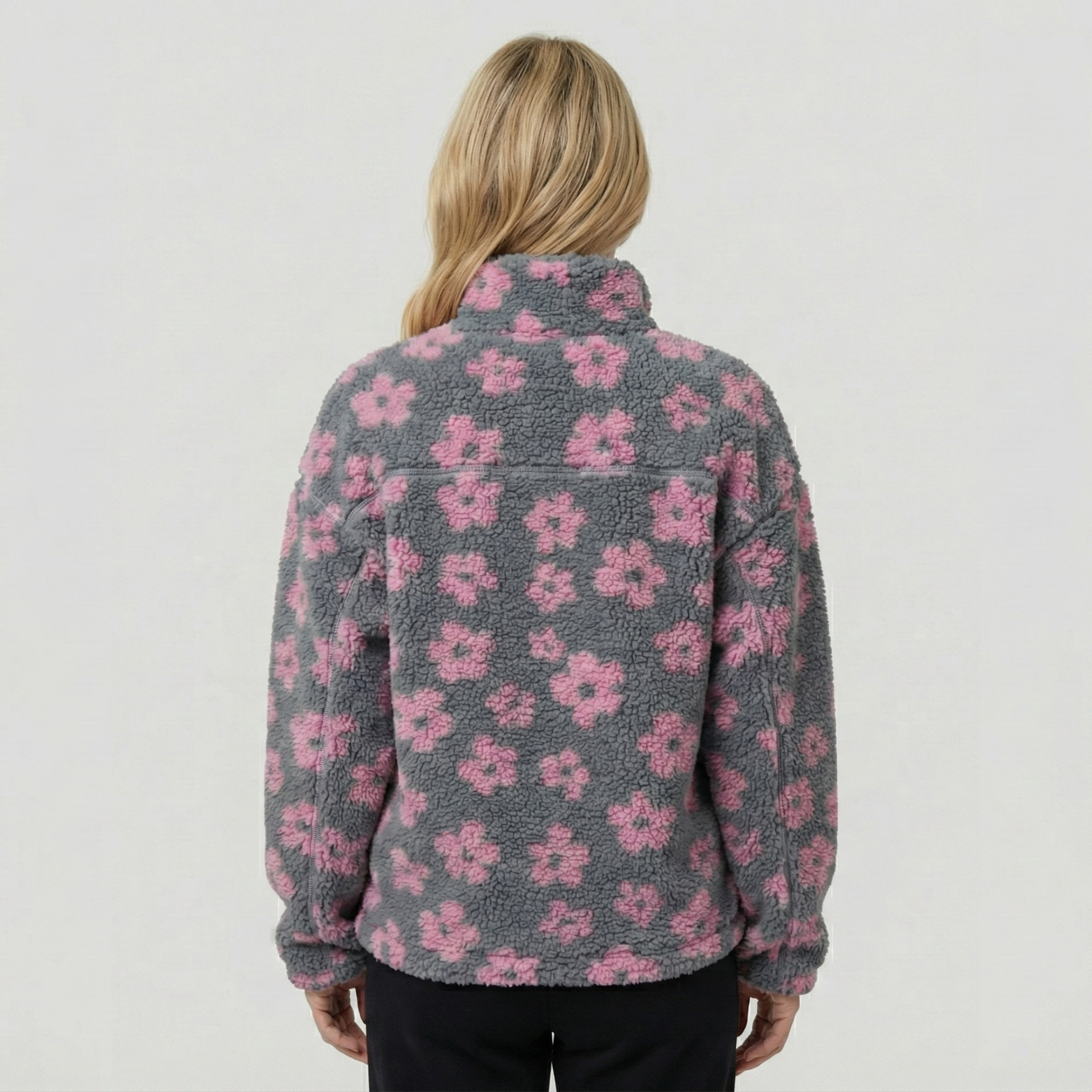 Flora™ | Cozy Floral Half-Zip Pullover