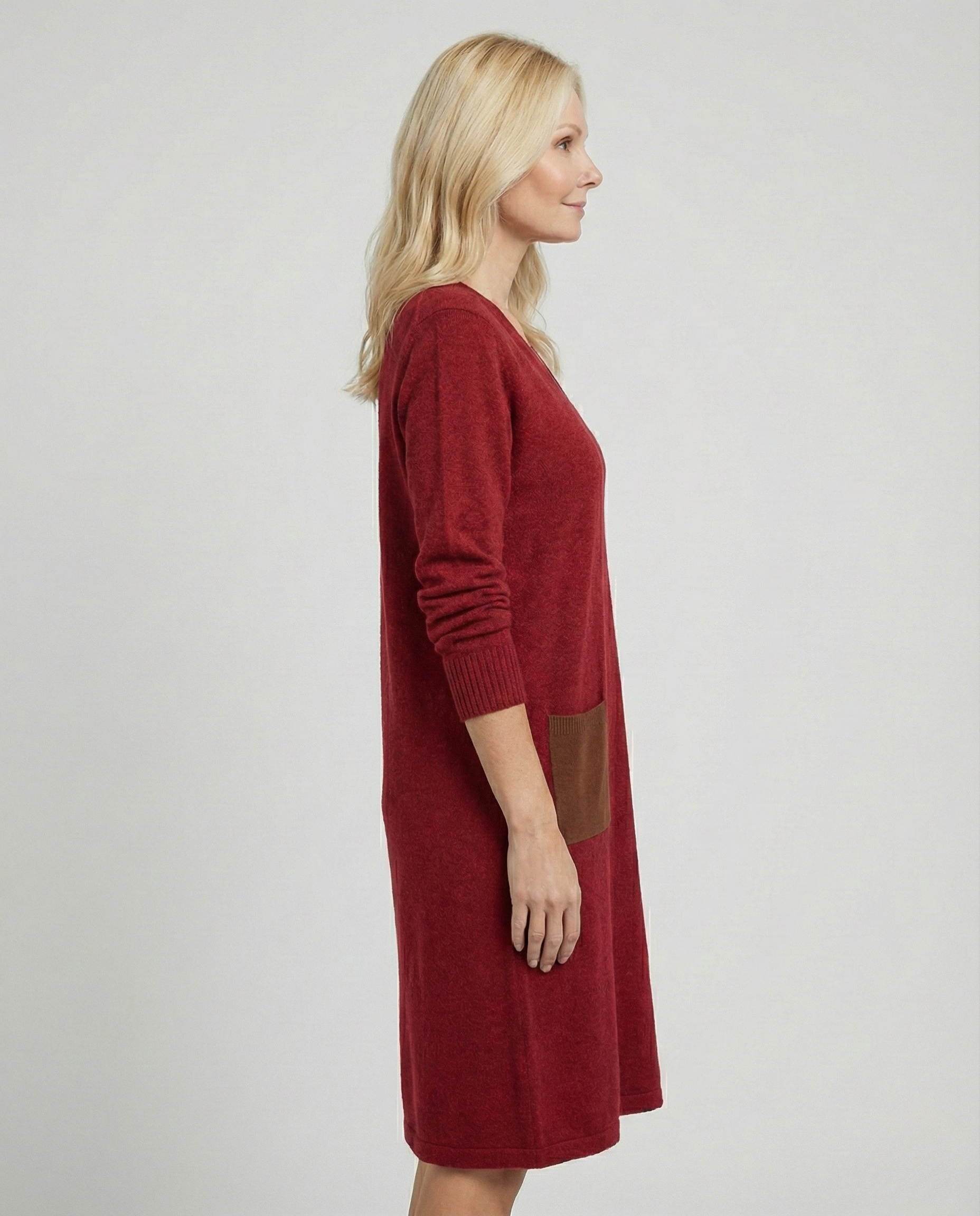 Elise™ | Cozy V-Neck Knit Dress