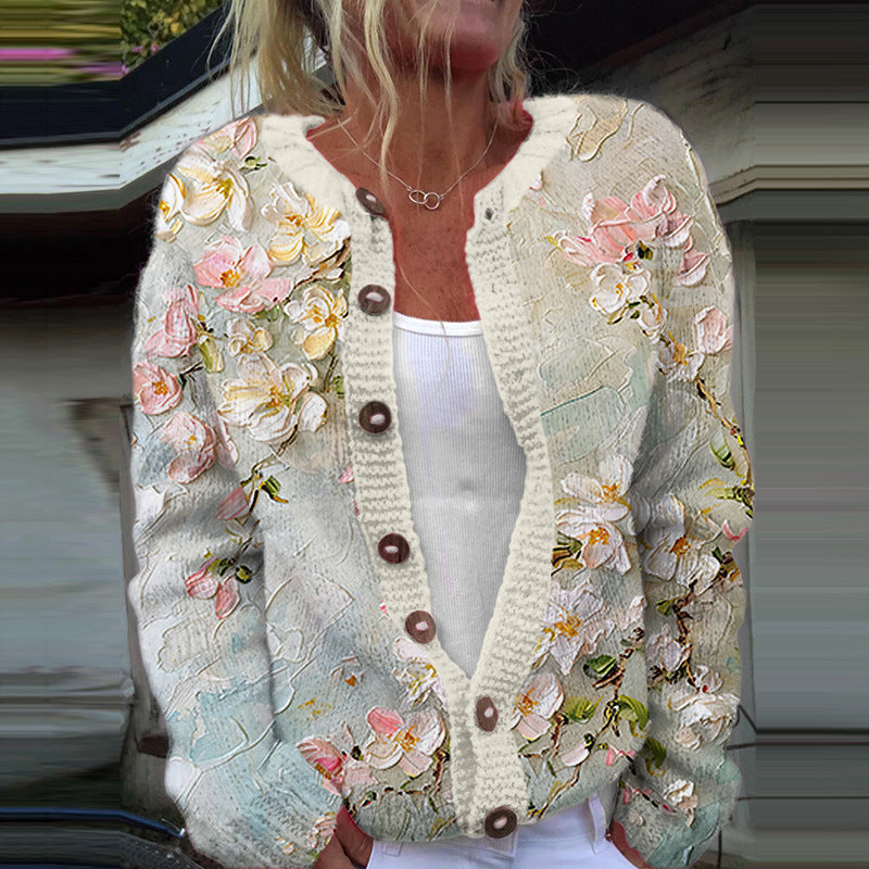 Diane - Vintage Floral Cardigan Sweater