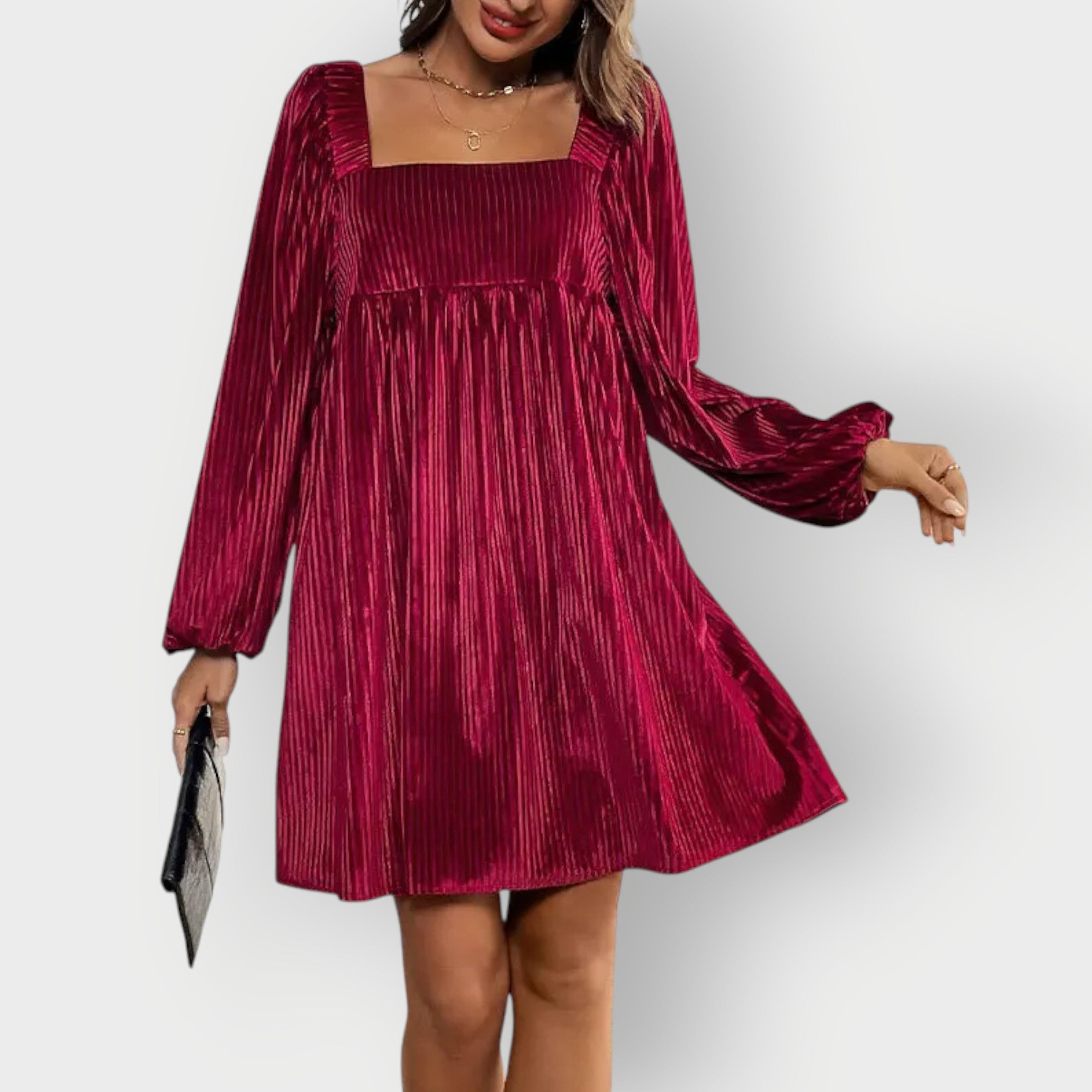 Micah - Velvet Chic Backless Square Dress
