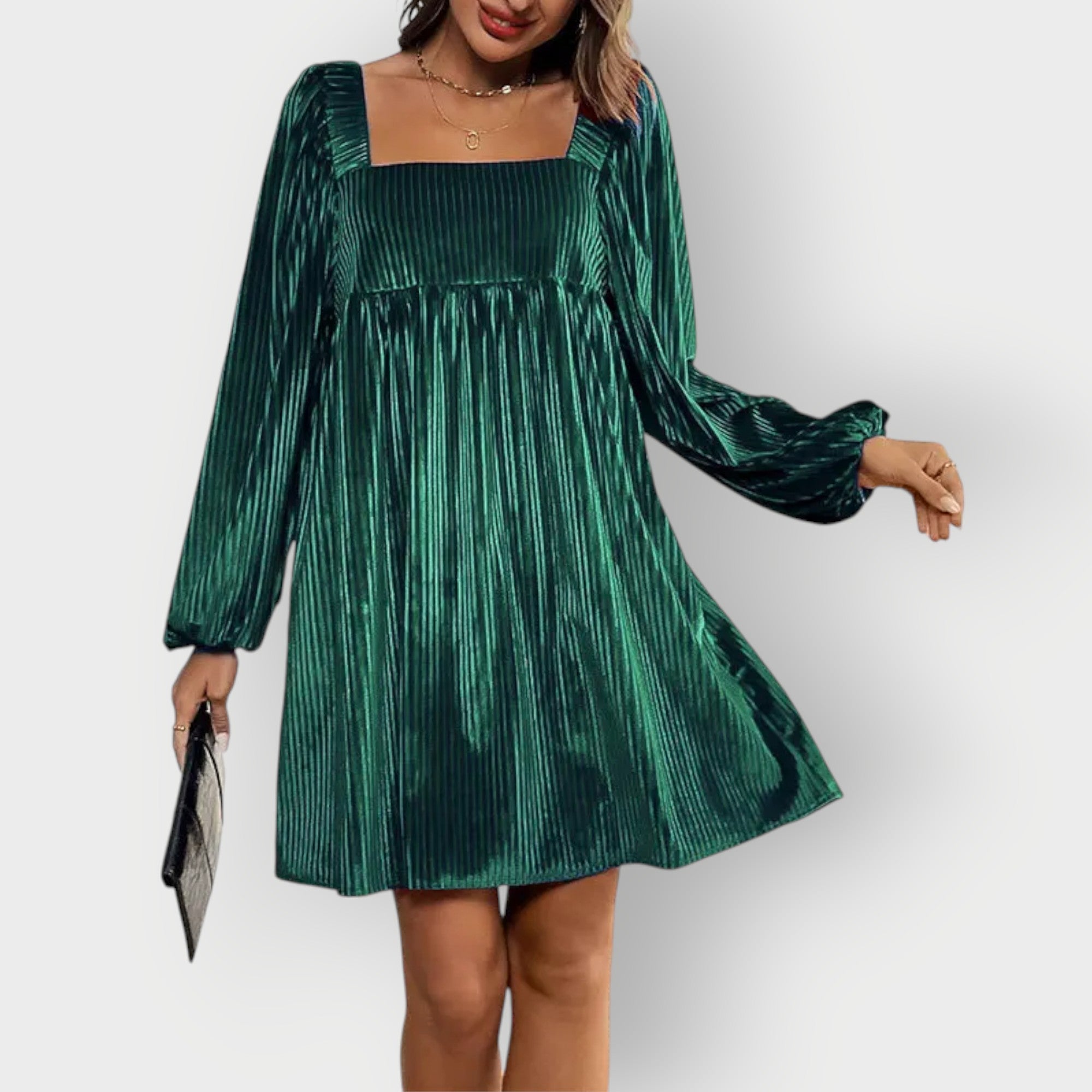 Micah - Velvet Chic Backless Square Dress