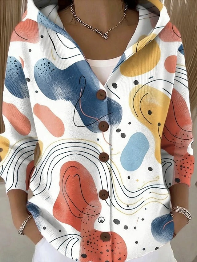 Cassy - Artistic Warm Long Cardigan